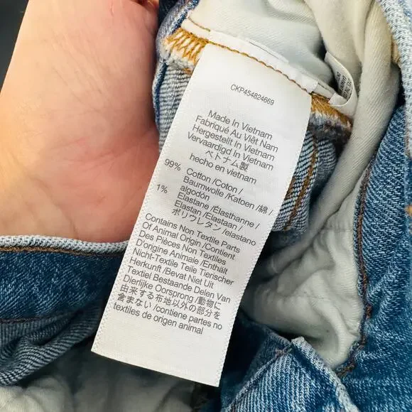 Madewell Medium Wash The Mid-Rise Perfect Vintage Jean Size Raw Hem Size 33 - Picture 12 of 13